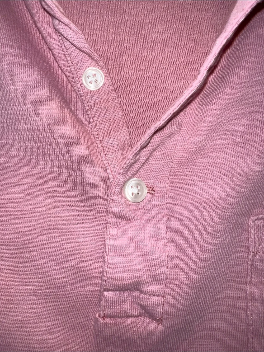 J. Crew Men's Short-Sleeve Polo in Dusty Pink with Chest Pocket Size Small